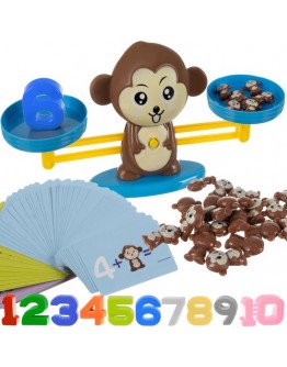Образователна игра с маймунка везна и цифри за смятане